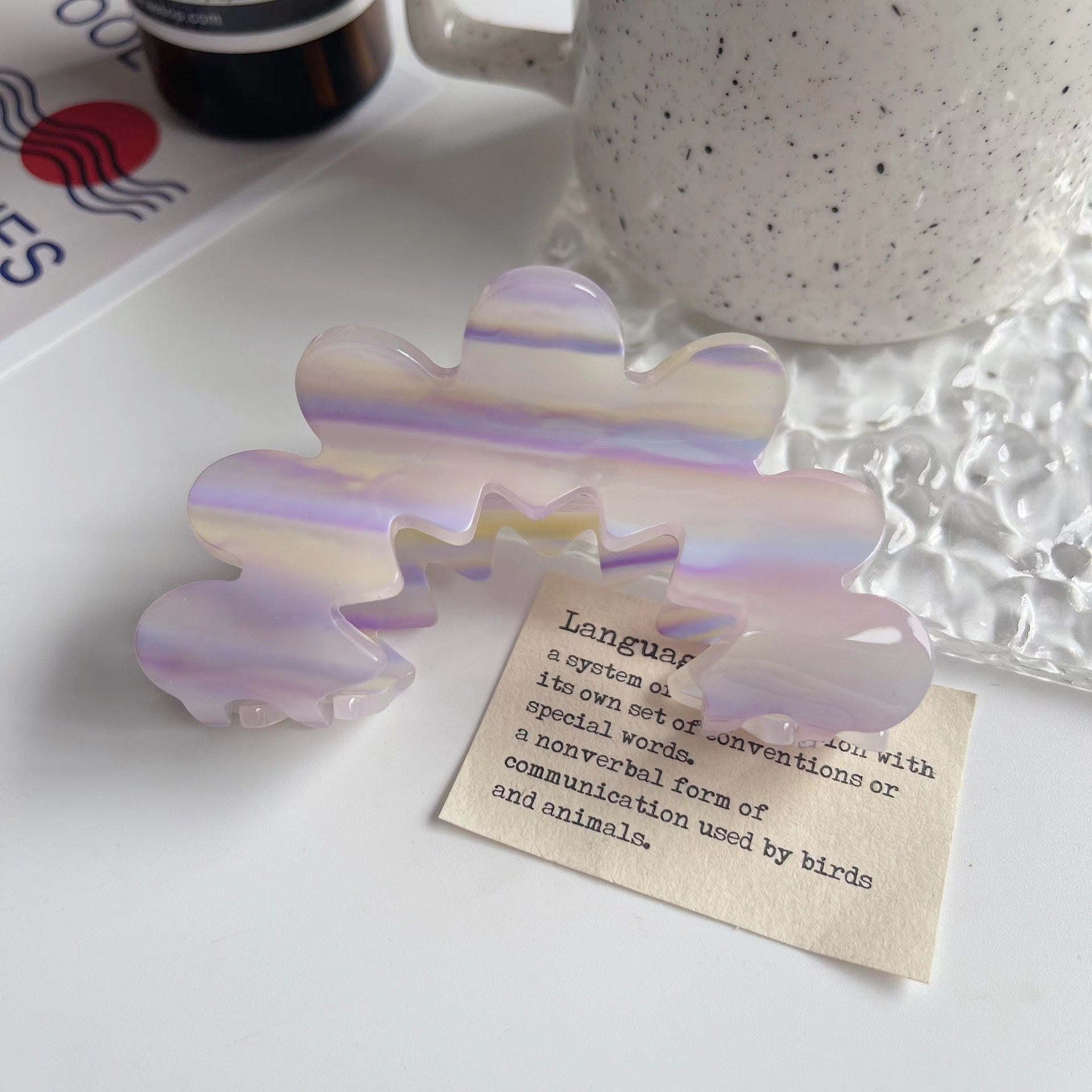 Wholesale Wavy Flower Acetate Grippers